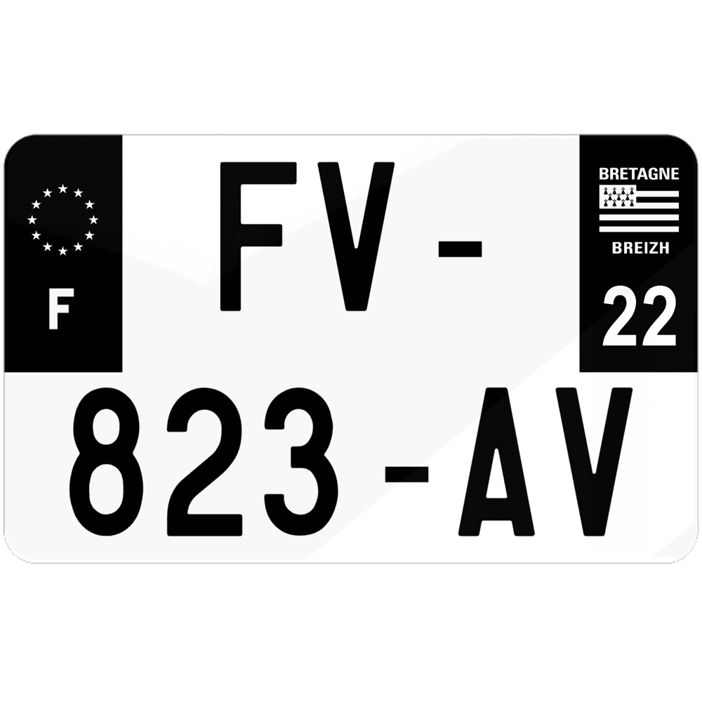 Lot De 4 Autocollants Plaque 56 Morbihan Bretagne - Sticker Fond Noir F Europe Pour Immatriculation Auto