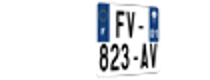 Plaque d'immatriculation format 14x12 cm