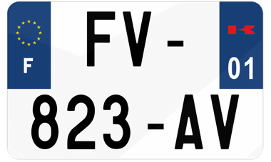 Plaque immatriculation logo Kawasaki