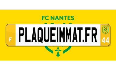 Plaque immatriculation FC Nantes