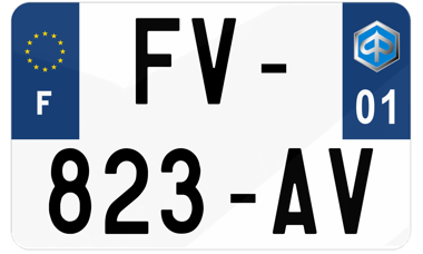 Plaque immatriculation logo Piaggio
