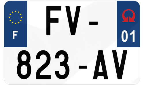 Plaque immatriculation logo Pramac