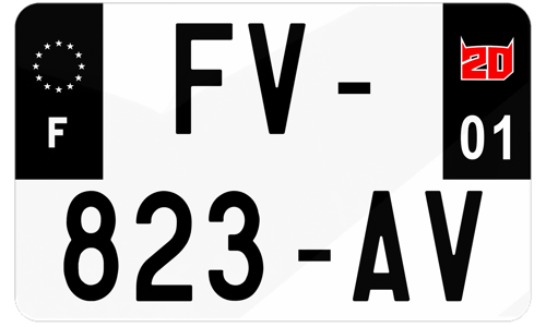 Plaque immatriculation logo Fabio Quartararo