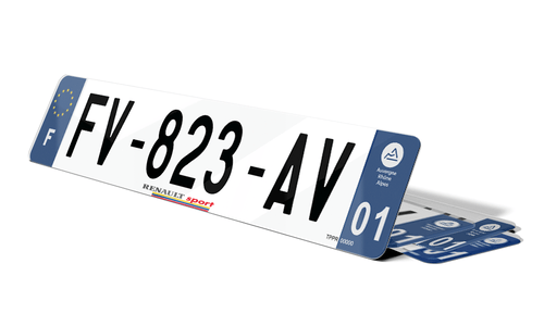 Plaque d'immatriculation Renault Sport