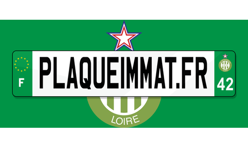 Plaque immatriculation Saint-Etienne