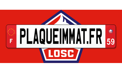 Plaque immatriculation Lille Olympique