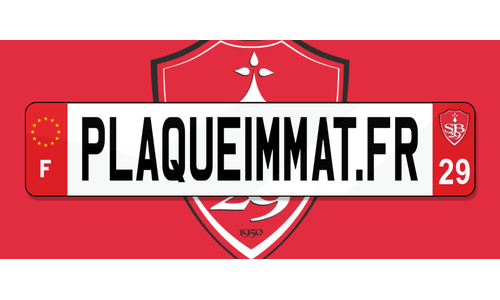 Plaque immatriculation Stade Brestois