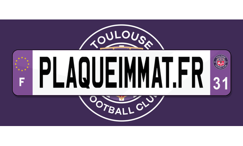 Plaque immatriculation Toulouse FC