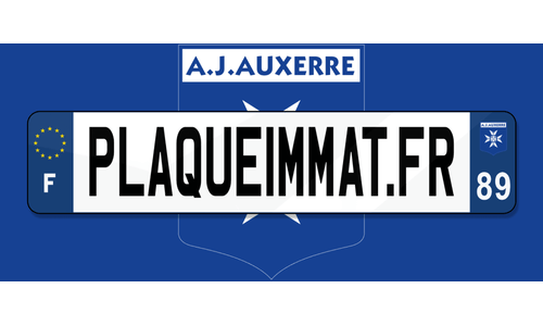 Plaque immatriculation Auxerre