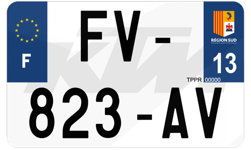 Plaque d'immatriculation moto fond logo KTM