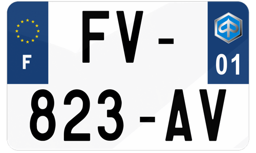 Plaque immatriculation logo Piaggio