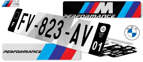 Plaque Immatriculation pour voiture BMW