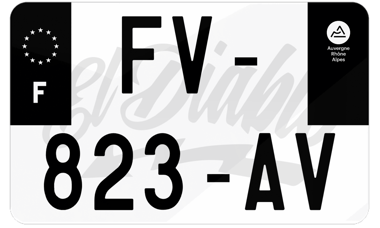 Plaque d'immatriculation moto noire fond logo Fabio Quartararo