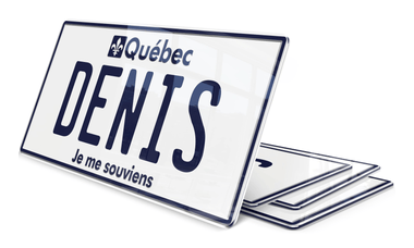 Plaque USA Quebec Prénom