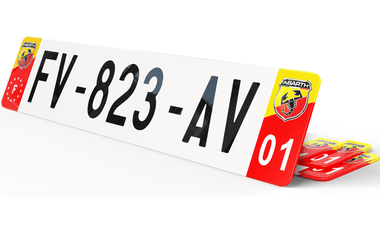 Plaque immatriculation Eurofrance Abarth