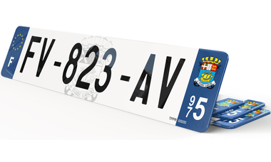 Plaque immatriculation Fond logo Saint Pierre et Miquelon