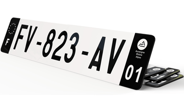 Plaque Immatriculation 4*4 noire