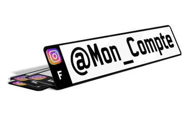 Plaque d'immatriculation Compte Instagram