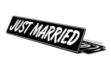 Plaque immatriculation Just Married