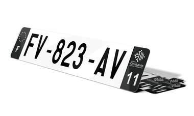 Plaque d'immatriculations noires Aude 11