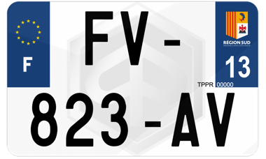 Plaque d'immatriculation moto fond logo Piaggio