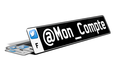 Plaque d'immatriculation Compte Twitter
