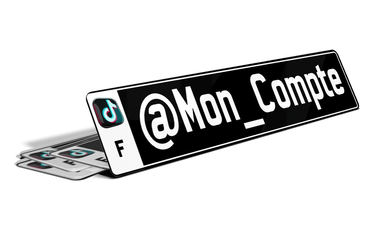 Plaque d'immatriculation Compte TikTok