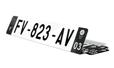 Plaque d'immatriculations noires Allier 3