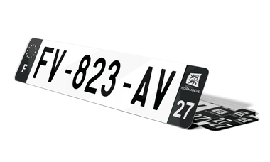 Plaque d'immatriculations noires Eure 27