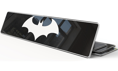 Plaque décorative fond logo batman carbone