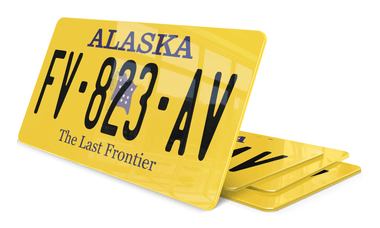 Plaque immatriculation Alaska The Last Frontier USA 30x15