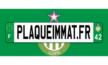 Plaque immatriculation Saint-Etienne