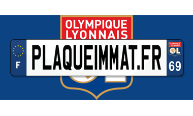 Plaque immatriculation Olympique Lyonnais