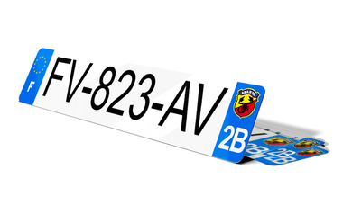 Plaque d'immatriculation ABARTH