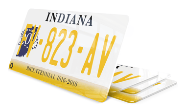 Plaque immatriculation Indiana Bicentennial USA 30x15
