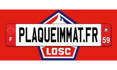 Plaque immatriculation Lille Olympique