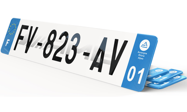 Plaque immatriculation Mercedes AMG