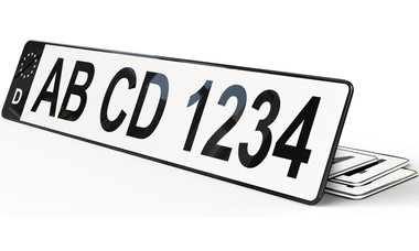 Plaque immatriculation Allemagne noire