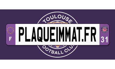 Plaque immatriculation Toulouse FC