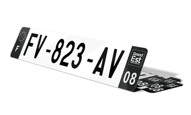 Plaque d'immatriculations noires Ardennes 8