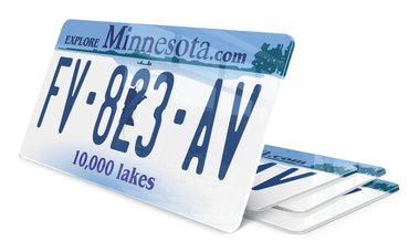 Plaque immatriculation Minnesota bleu USA 30x15