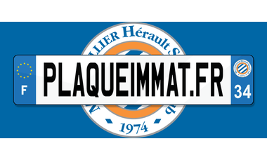 Plaque immatriculation Montpellier Hérault