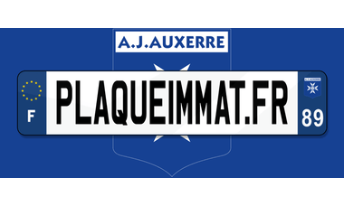 Plaque immatriculation Auxerre