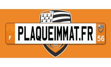 Plaque immatriculation FC Lorient