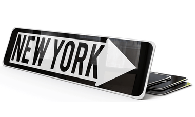 Plaque Panneau NEW YORK personnalisable
