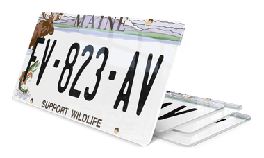 Plaque immatriculation Maine Support Wildlife USA 30x15