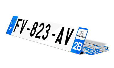 Plaque d'immatriculation HONDA