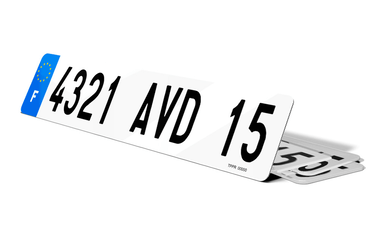 Plaque immatriculation voiture Ancien Format