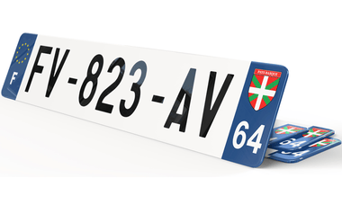Plaque immatriculation Blason Basque