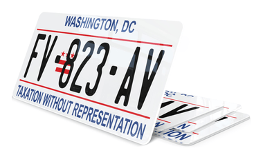 Plaque immatriculation Washington DC USA 30x15